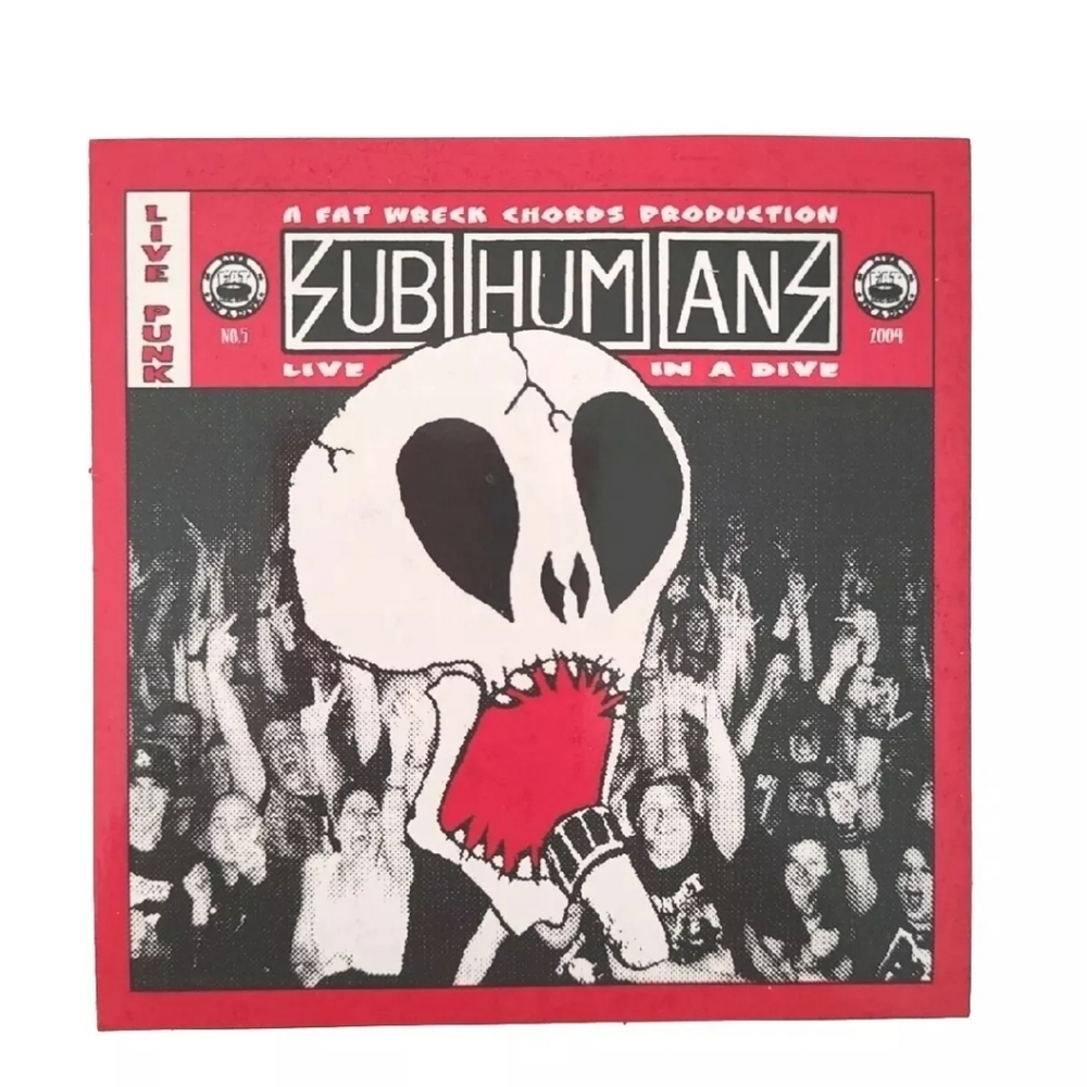 SUBHUMANS Live In A Dive rare vintage promo sticker + mystery cd + fun stuff - Picture 2 of 3